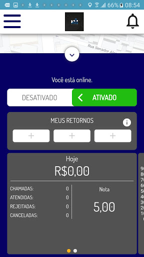 Km Mobile Motorista Screen 2