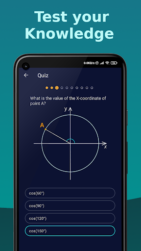 Unit circle. Trigonometry Screenshot