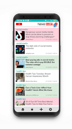 News Alerts Screen 2
