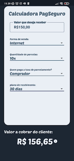 Calculadora para PagSeguro Screen 3
