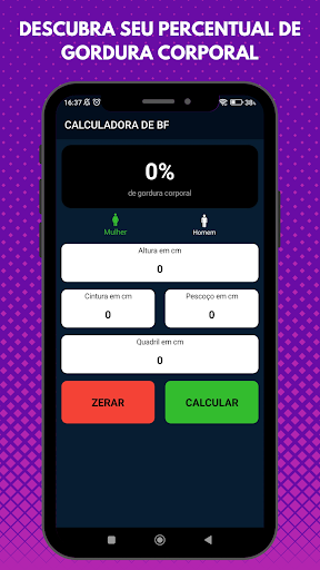 Android application Calculadora de BF screenshort