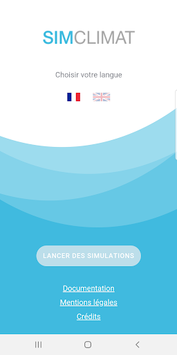 Android application SimClimat screenshort