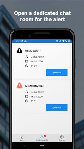 TeamAlert Panic App Screen 2