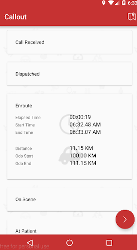 Ems Response Tracker Screen 2