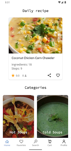 Android application Soup Recipes screenshort