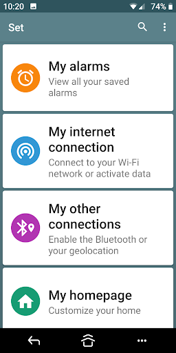 Android application DORO Settings screenshort