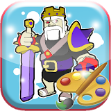 How to color clash of clans icon