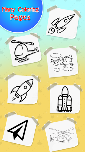 Planes Drawing & Coloring Book Screen 2