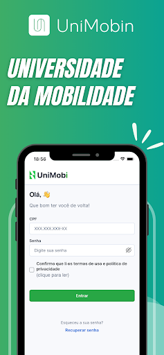 Android application Unimobin screenshort