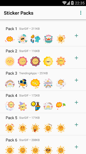 funny Sun Stickers : WASticker Screen 2