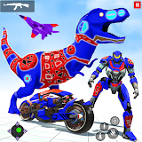 Wild Dino Robot Games : Transform Bike Robot War icon