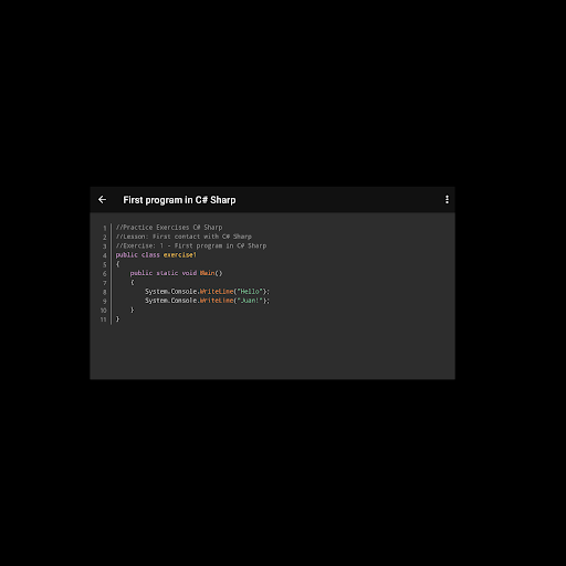 Practice Exercises C Sharp
