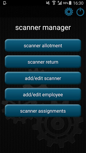 Scanner Manager Screen 2