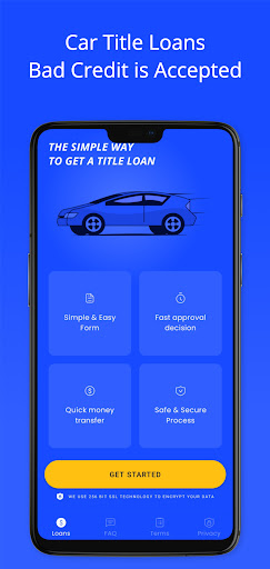 Android application Bad Credit & Car Title Loans screenshort