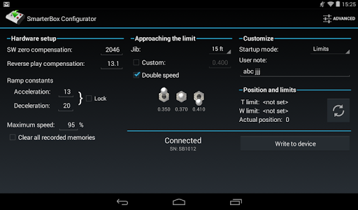 SmarterBox setting Screen 3