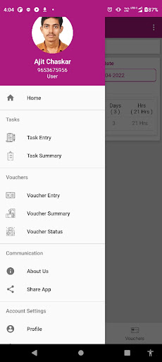 Time Sheet Screen 3