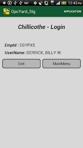 Android application ATC OpCenter Yard screenshort