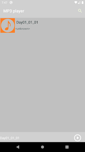 Normalization MP3 player Screen 2