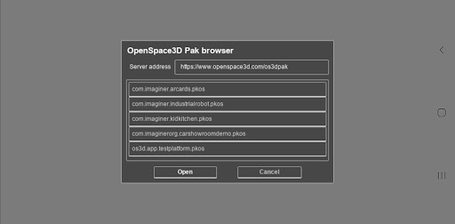 Android application OS3D online files browser screenshort
