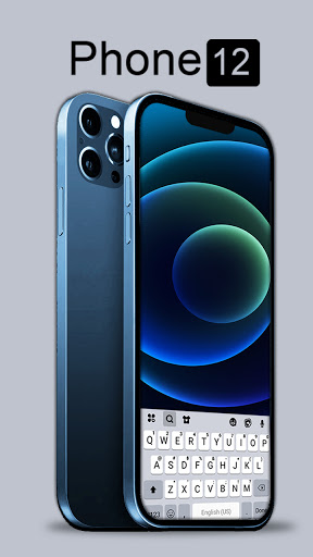 Blue Phone 12 Keyboard Backgro Screen 2