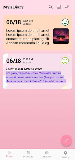 Android application Daily Diary: Journal with Lock screenshort