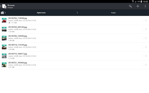 Screenshot of Oracle WebCenter Content