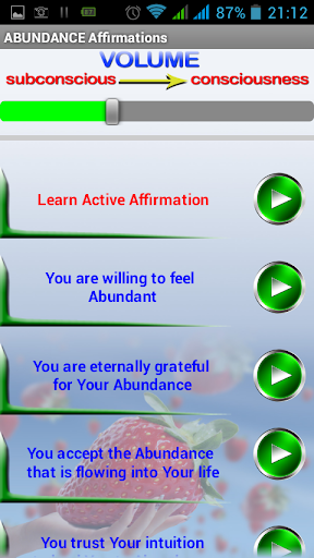 ABUNDANCE Affirmations Screen 2