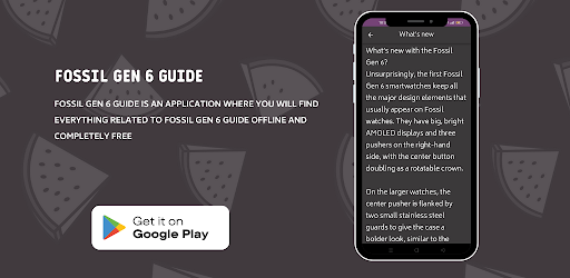 Android application Fossil Gen 6 guide screenshort