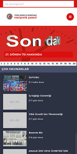 Android application Türk Harb-İş Eskişehir screenshort