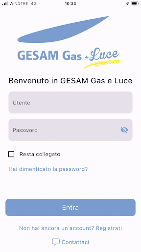 Android application GESAM Gas e Luce screenshort