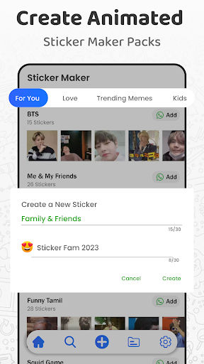 Android application Animated Sticker Maker & GIFHY screenshort