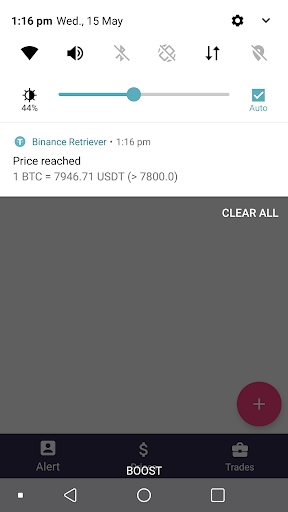 Alert for Binance Screen 2