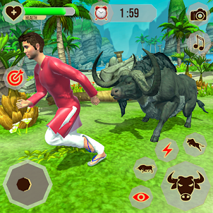 ANGRY BULL FIGHTING COW 3D SIM