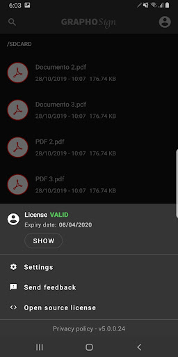 App GraphoSign Screen 3