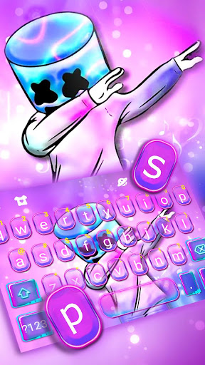 Purple Neon DJ Keyboard Theme Screen 2
