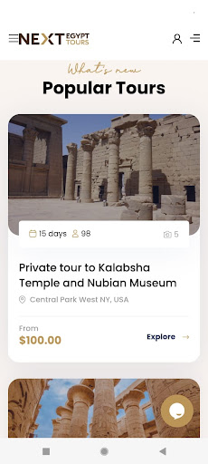 Next Egypt Tours Screen 2
