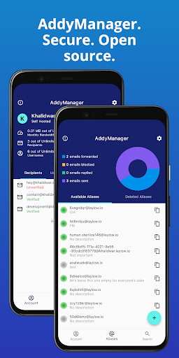 Android application AddyManager: Addy.io Mobile screenshort