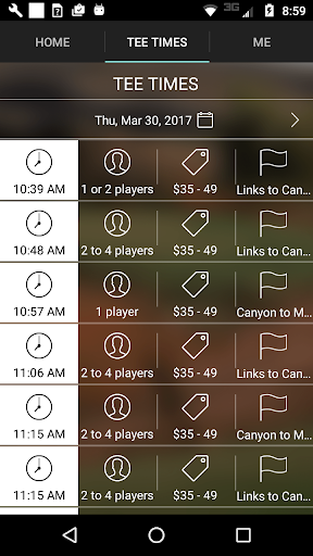 Fox Hollow Golf Tee Times Screen 3