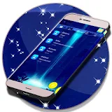 Neon Blue SMS Theme icon