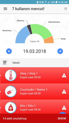Android application Dakik Patient Monitoring screenshort