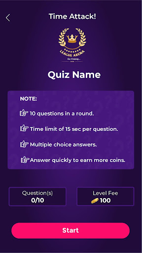 League Arena - Live free  trivia quiz  Win Cash
