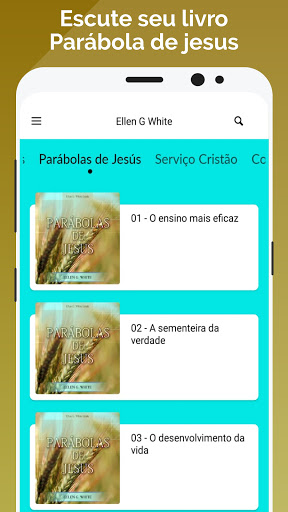 Audio Livro Ellen White em Por Screen 3