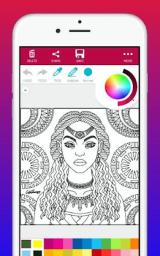 African Girl Coloring book