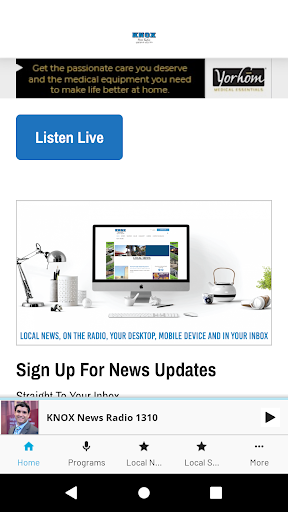 Android application KNOX News Radio screenshort