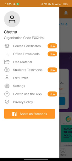 C2A courses Screen 2