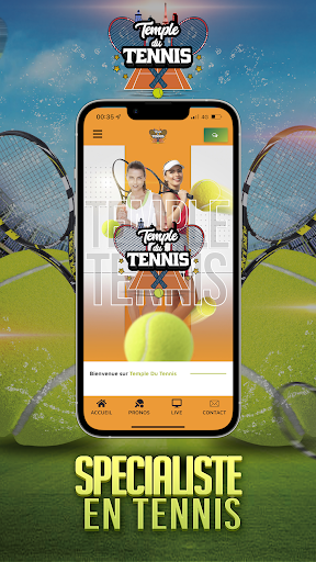 Android application Temple du Tennis screenshort