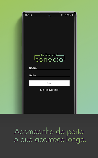 Android application Le Postiche Conecta screenshort