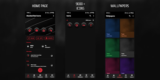 Screenshot of Stacked Red Icons