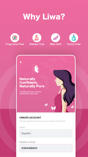Android application Liwa - Organic Sanitary Pads screenshort