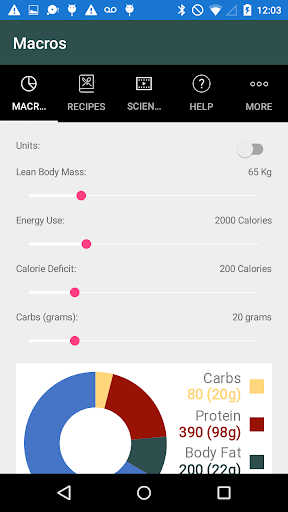 Android application Simple Keto Macros screenshort